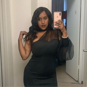 Black one shoulder, body con